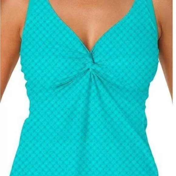 Sunsets Nautical Net Tropical Teal 2 Pc Swimsuit New With Tags 36DD Small Bottom